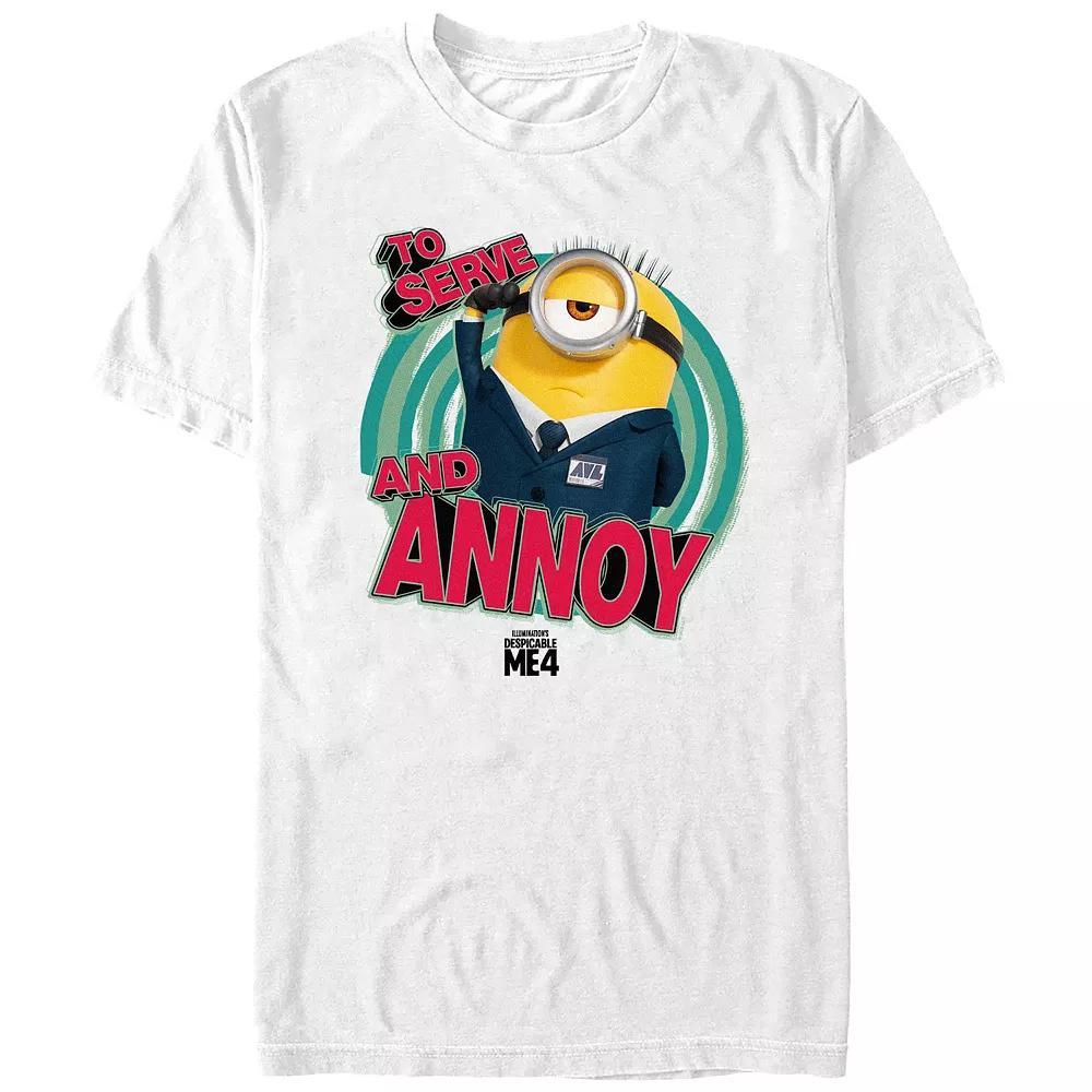 Men's Despicable Me 4 To Serve And Annoy Graphic Tee, Size: XL, White Product Image
