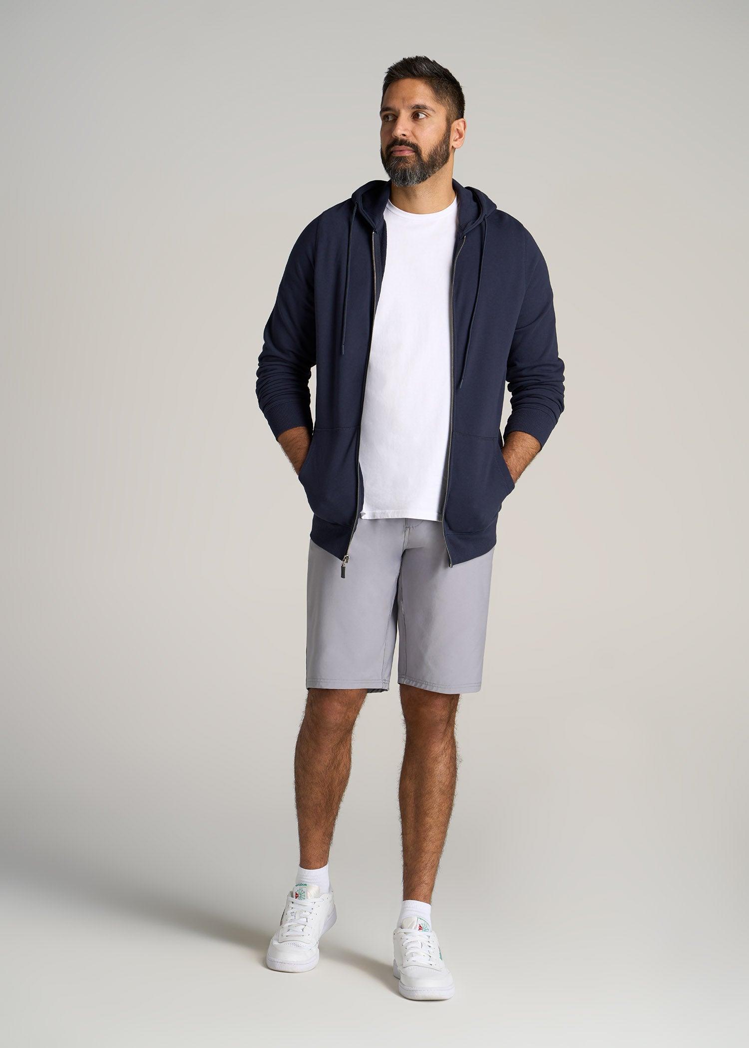 Hybrid Shorts for Tall Men in Ice Grey Product Image