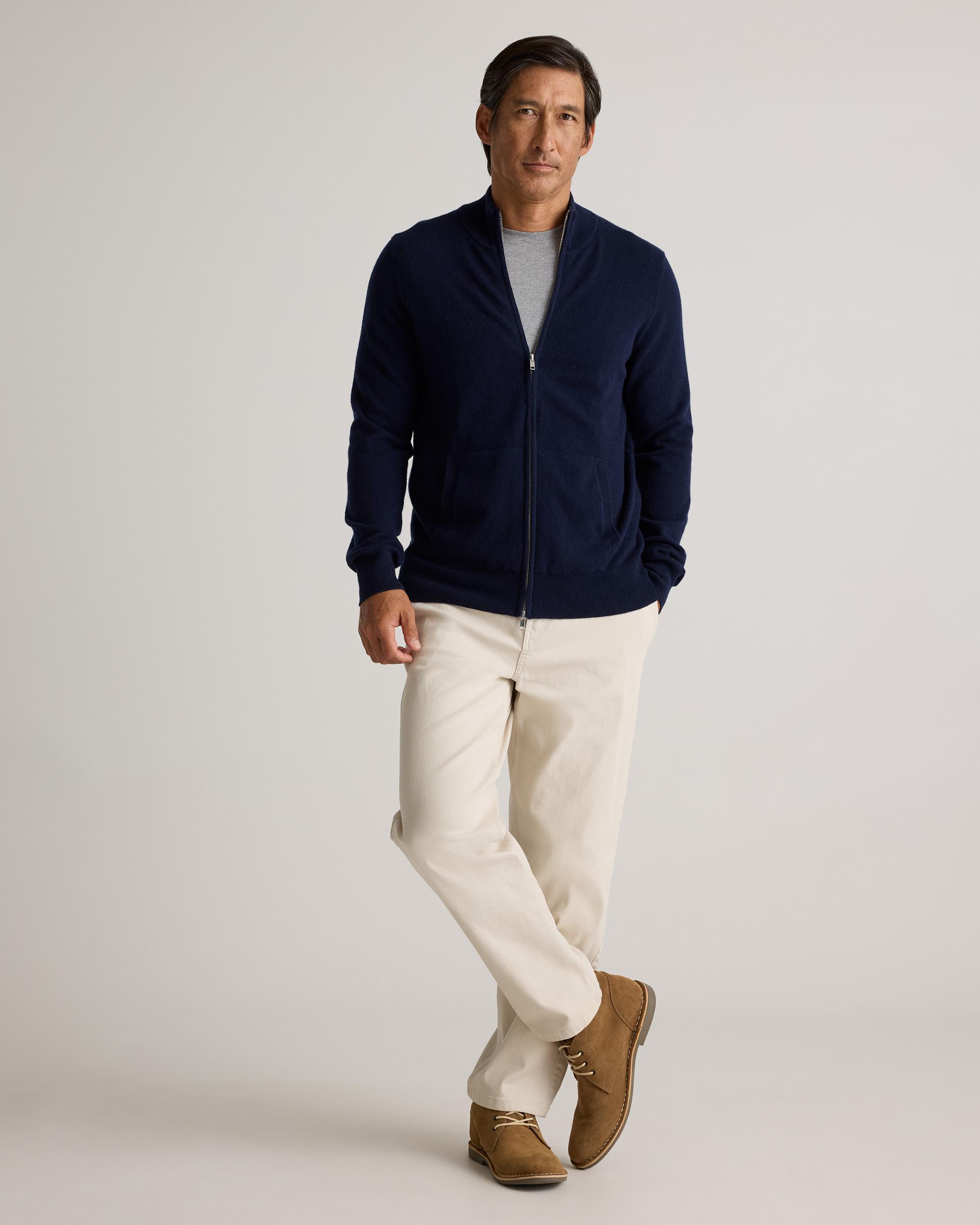 Quince | Men's Mongolian Cashmere Full Zip Sweater Size XL Product Image