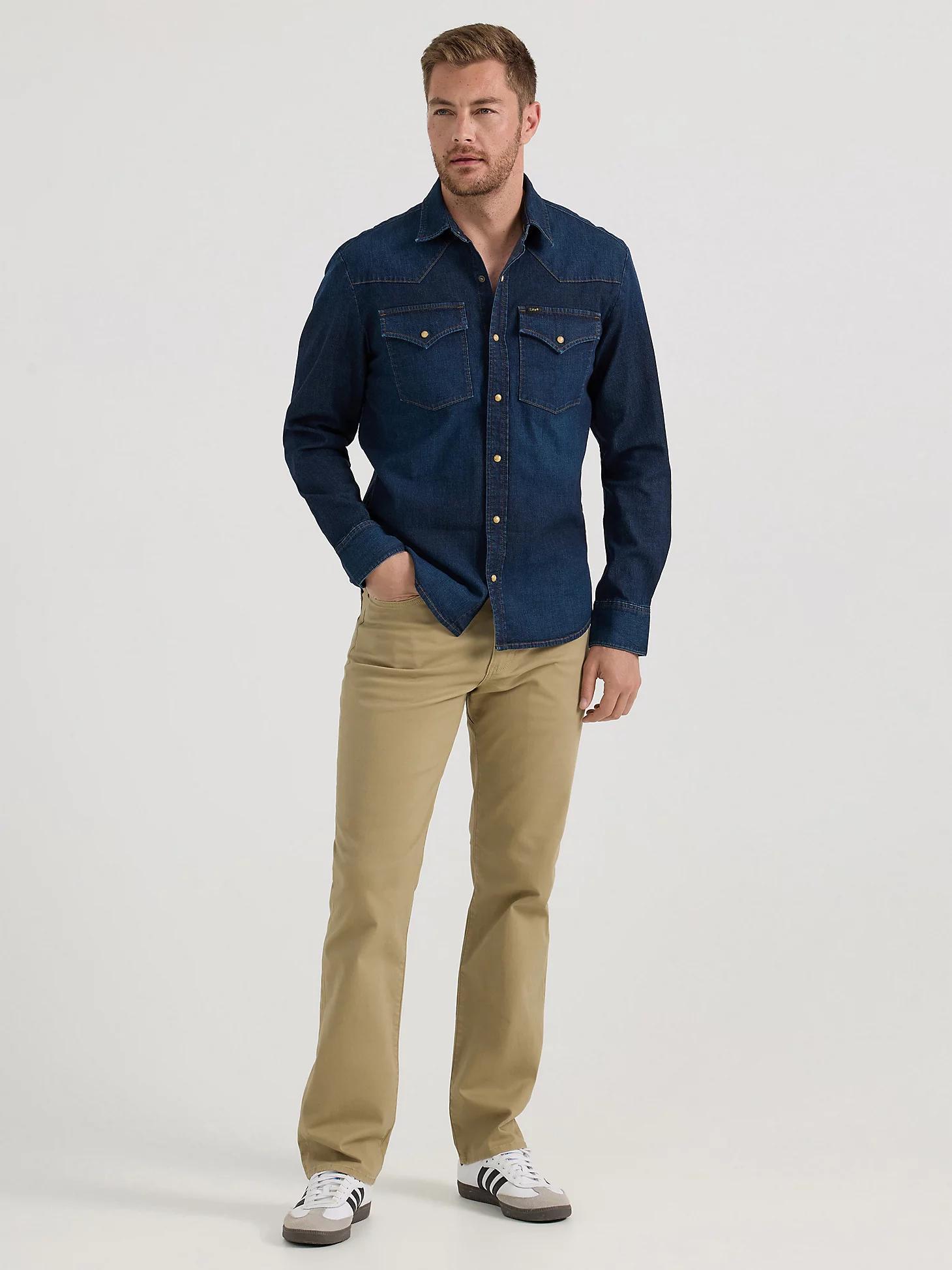 Men's All Purpose Western Denim Snap Shirt | Men's Tops | Lee® Product Image