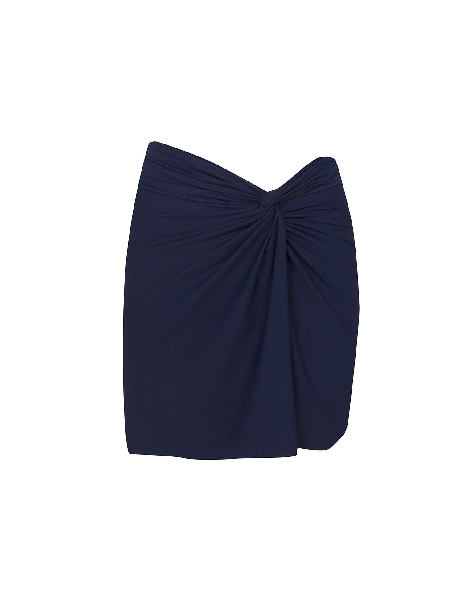 Karen Mini Pareo Skirt - Indigo Product Image