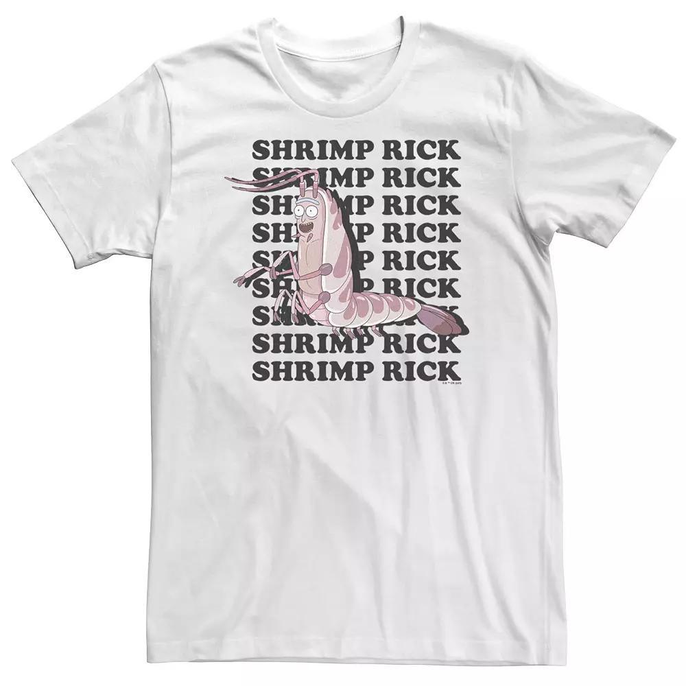 Big & Tall Rick & Morty Shrimp Rick Tee, Men's, Size: XXL Tall, White Product Image