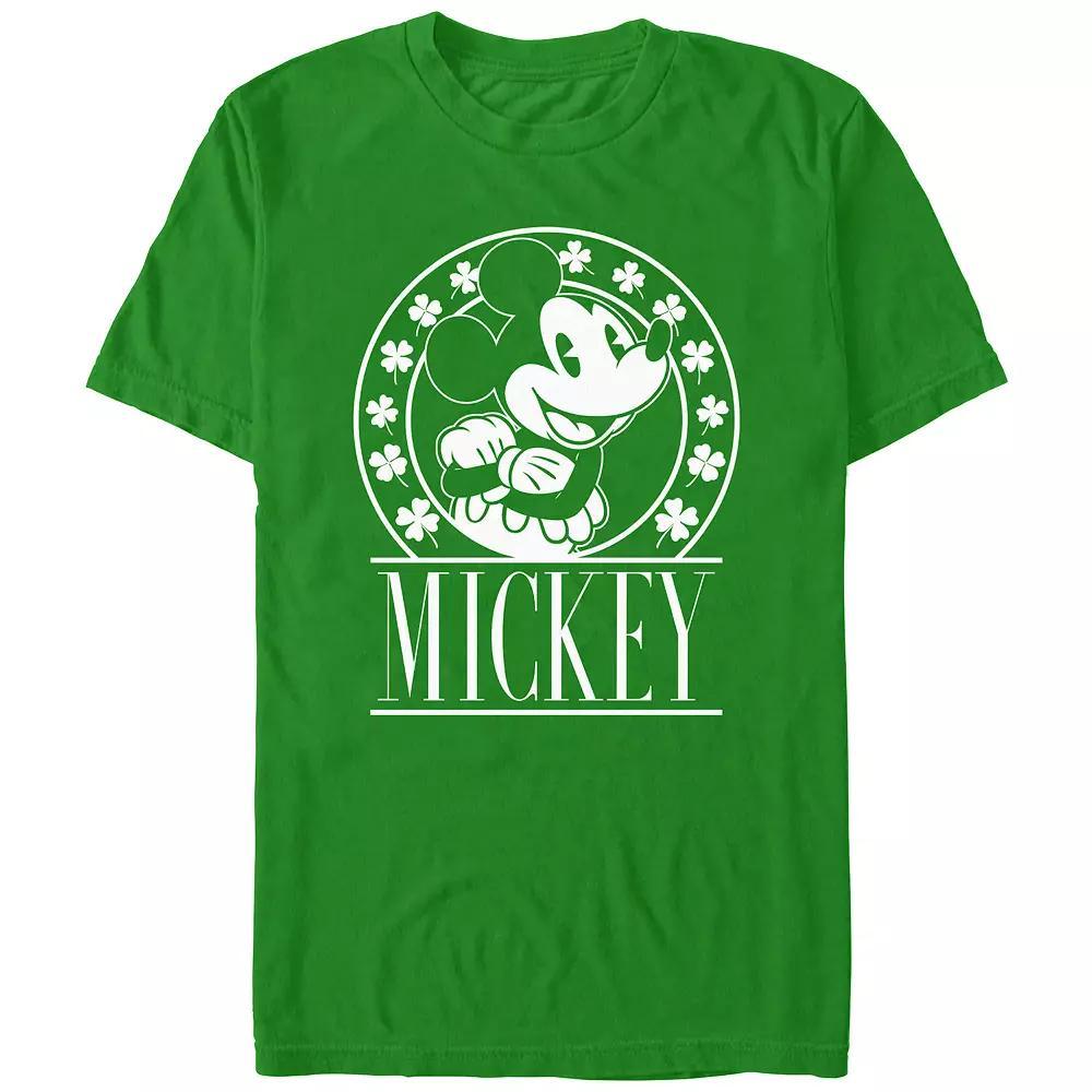 Disney's Mickey Mouse Lucky Stamp Men's Graphic Tee, Size: Small, Kelly Grey Product Image