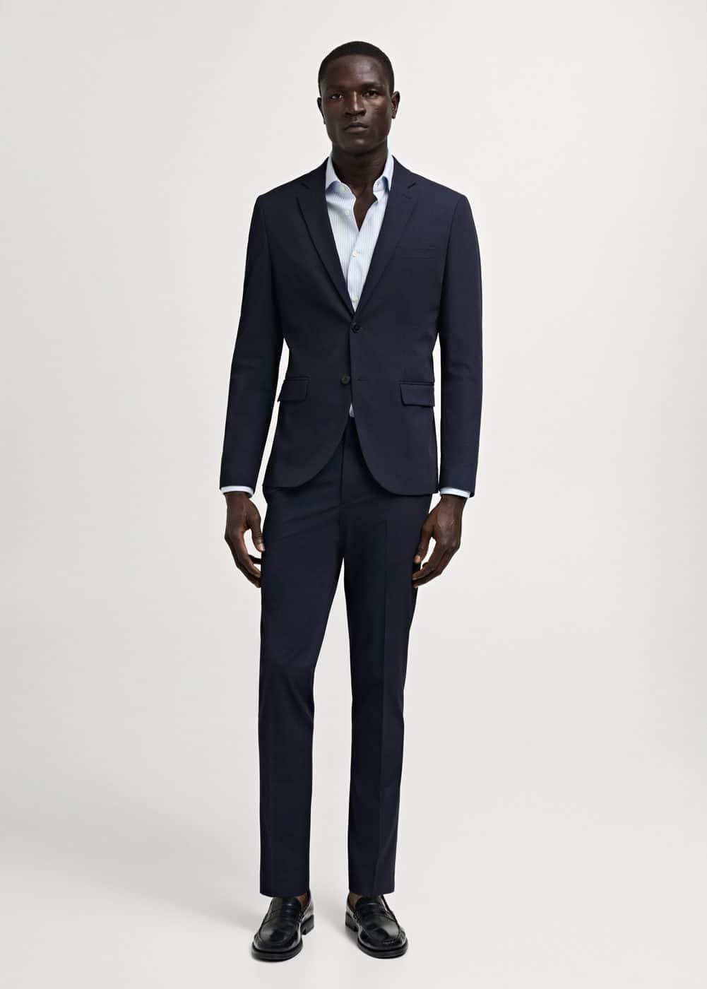 Super slim-fit suit blazer in stretch fabric - Men | MANGO USA Product Image