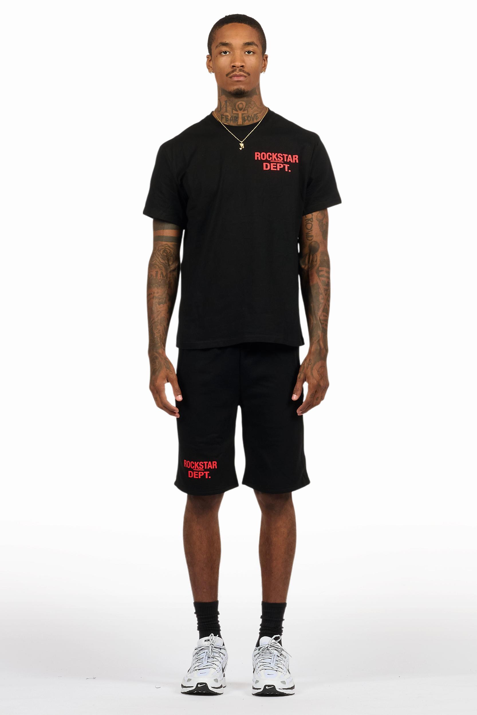Drako Black Muscle Tee/Denim Jort Set Male Product Image