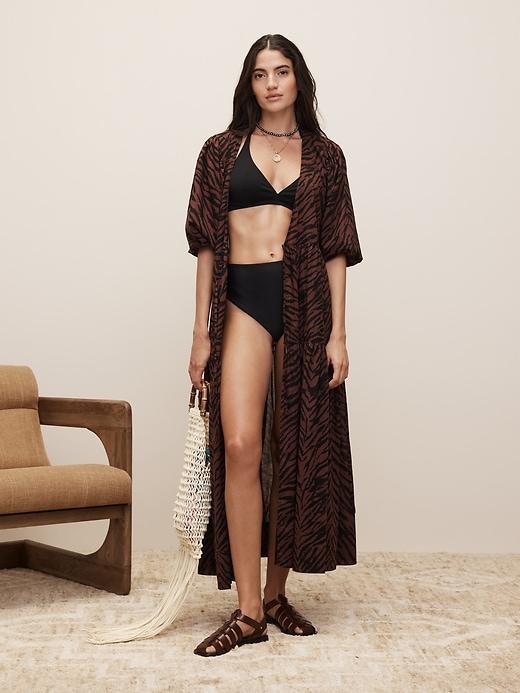 The White Lotus Cotton Wrap Dress Product Image