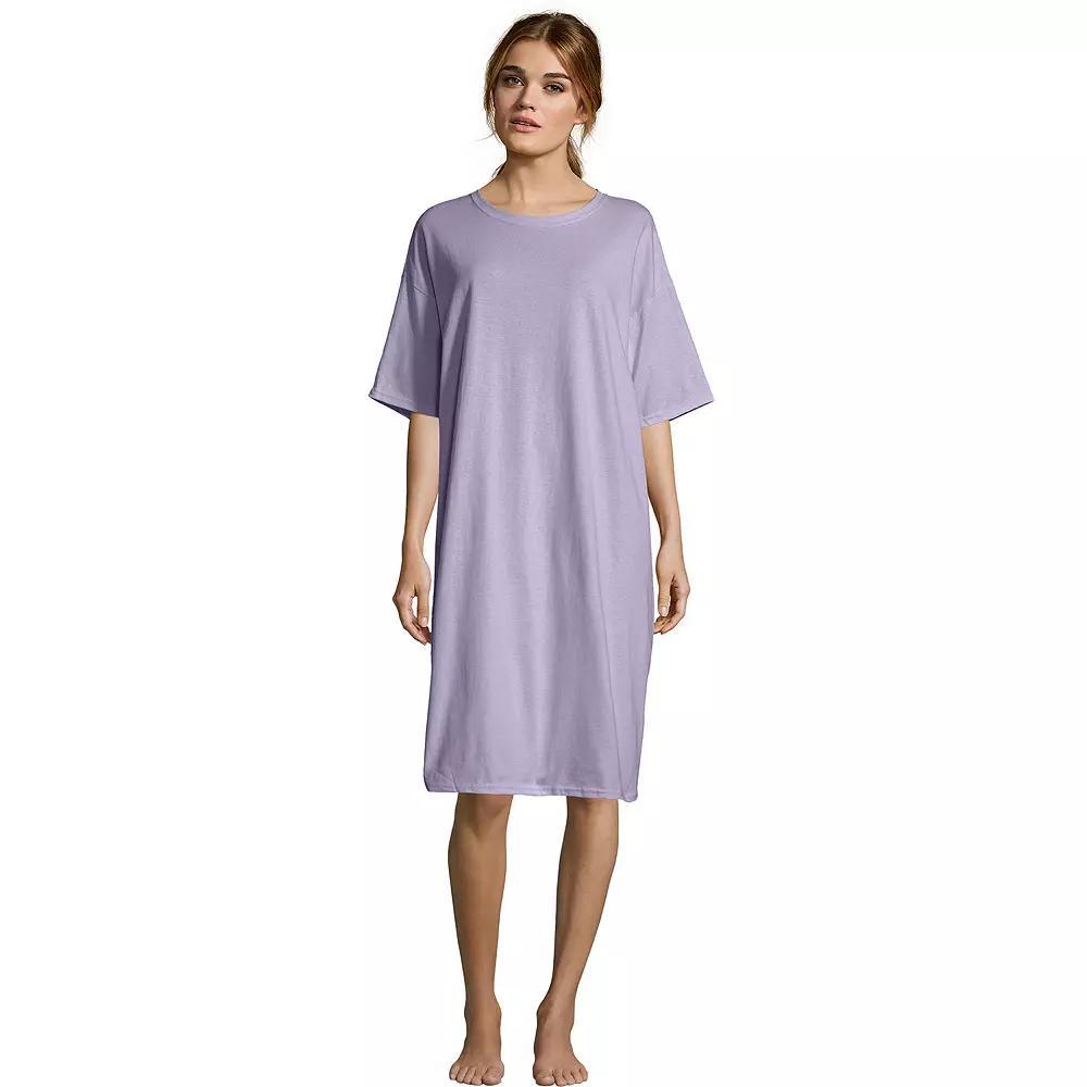 Womens Hanes Wear-Around Lounge Shirt, Purple Product Image