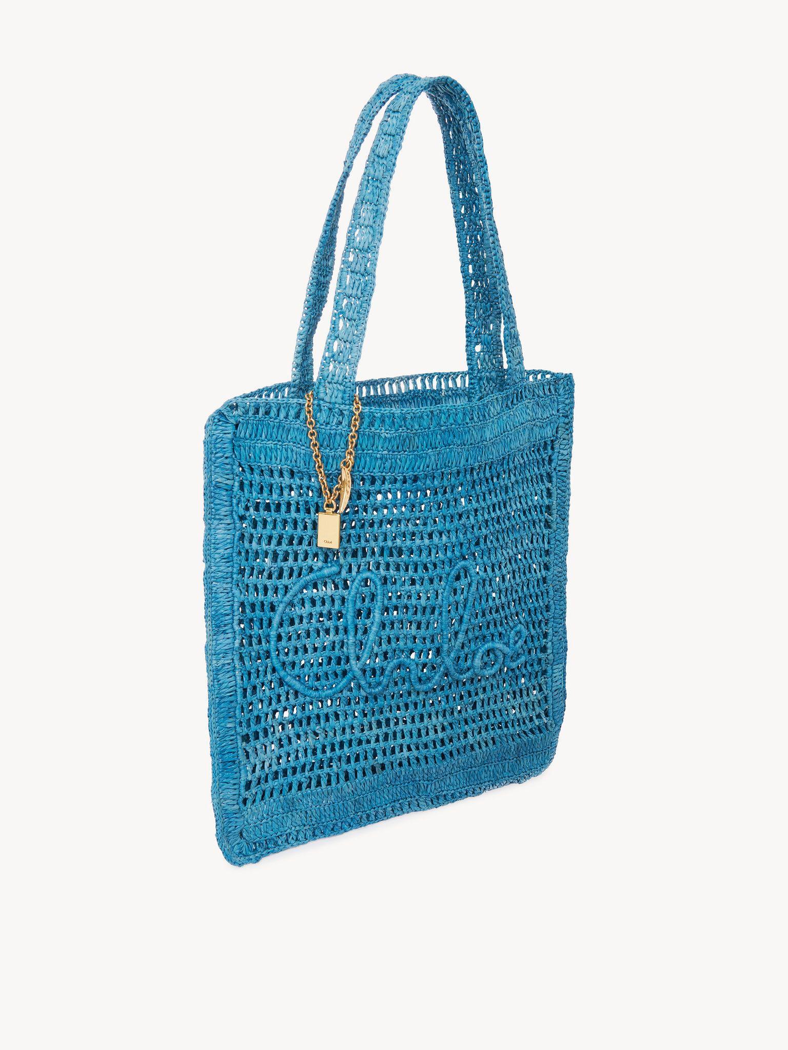 Summer Banana tote bag in raffia Product Image