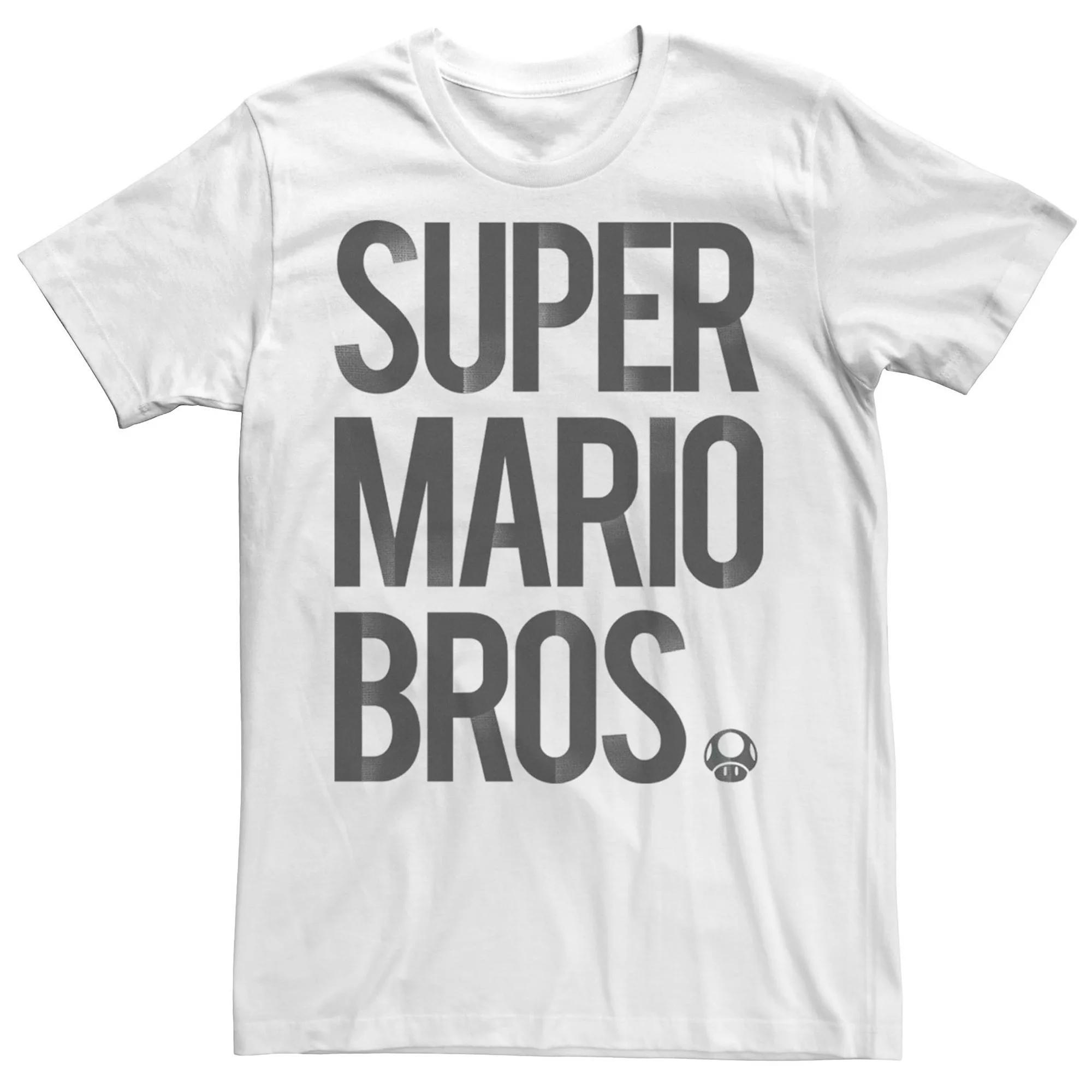 Men's Nintendo Super Mario Bros. Bold Simple Tee, Size: Large, White Product Image
