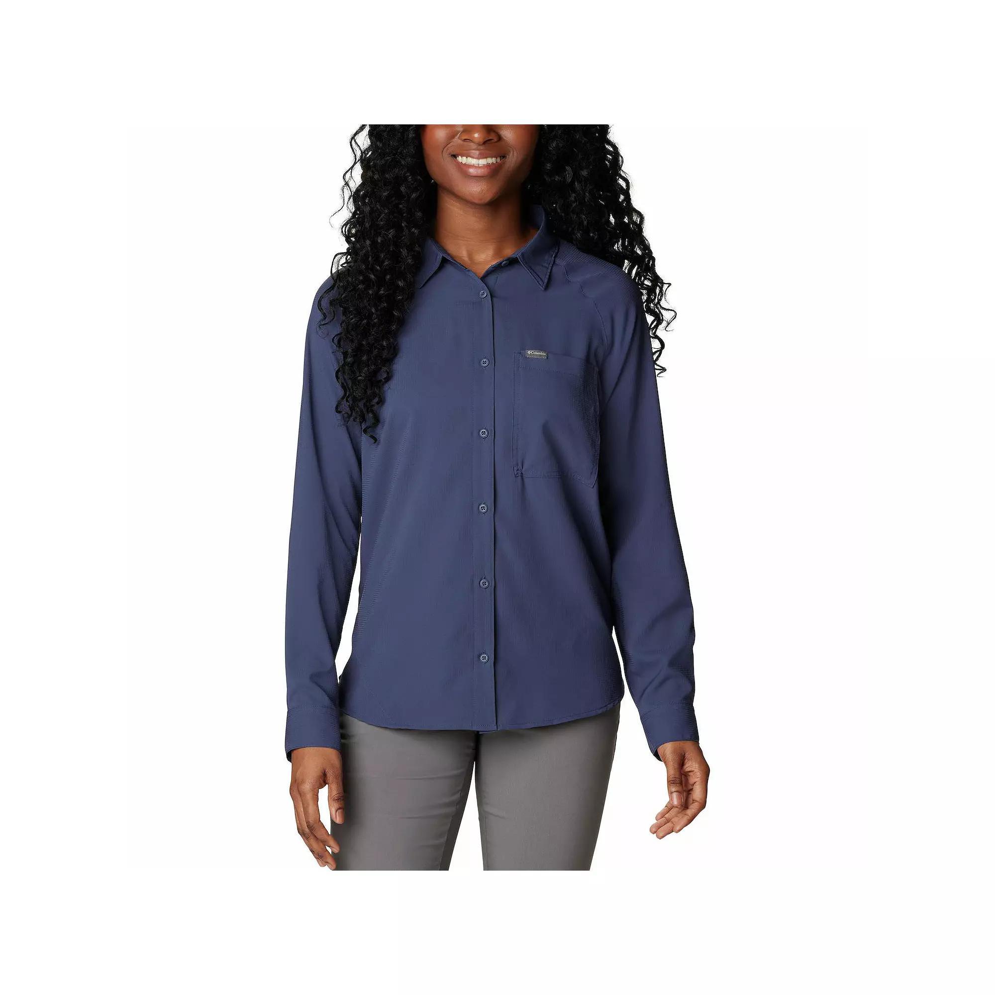 Women's Columbia Anytime Lite™ Long-Sleeve Shirt, Size: XXL, Nocturnal Product Image