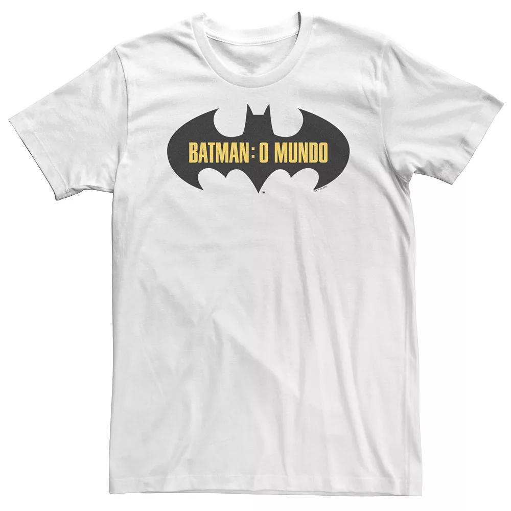 Big & Tall DC Comic Batman: O Mundo Brazil Logo Tee, Men's, Size: 4XL, White Product Image