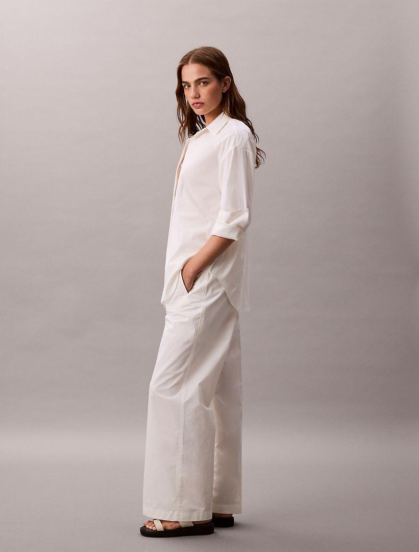 Cotton Poplin Logo Waistband Pants Product Image