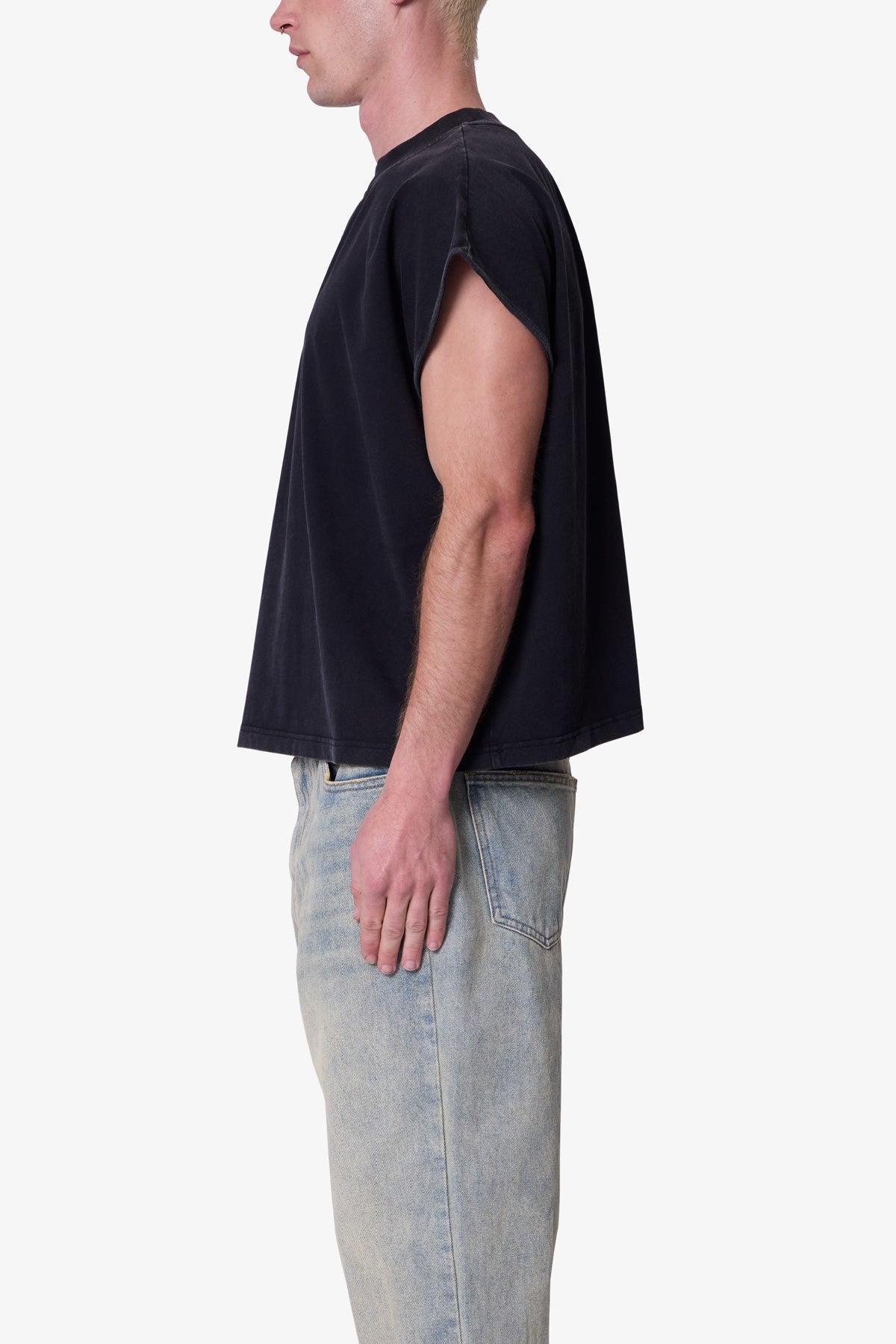 Washed Boxy Tank - Washed Black Product Image