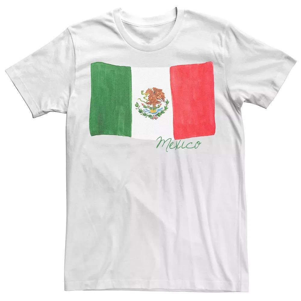 Men's HHM Mexico Flag Watercolor Tee, Size: Medium, White Product Image