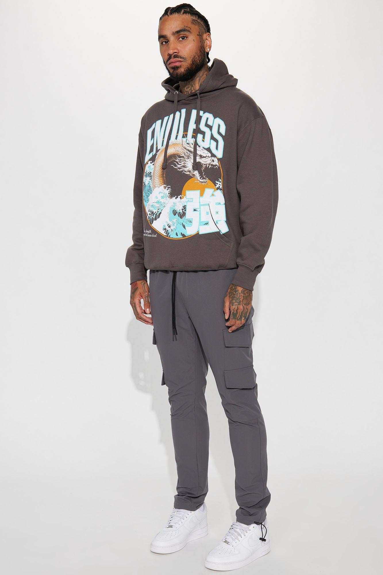 All The Time Nylon Cargo Pants - Grey Product Image