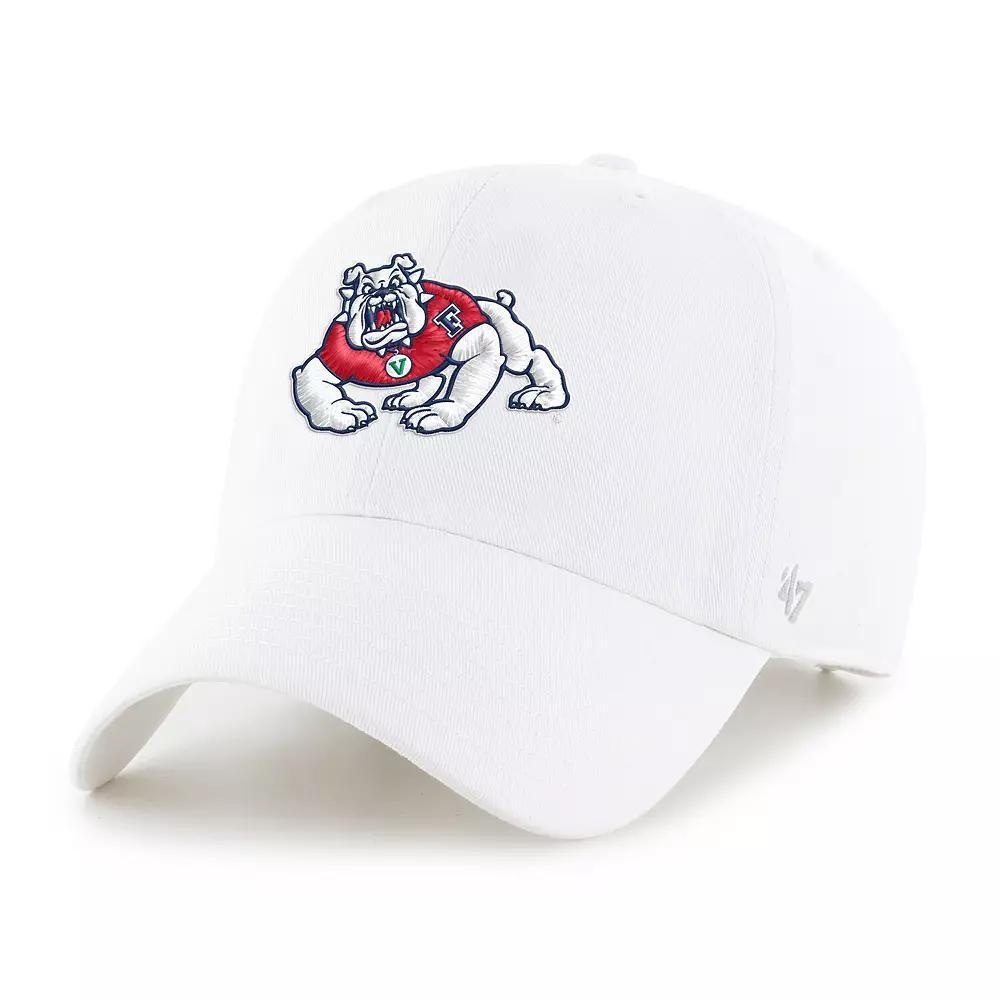 Men's '47  White Fresno State Bulldogs Clean Up Adjustable Hat, Csf White Product Image