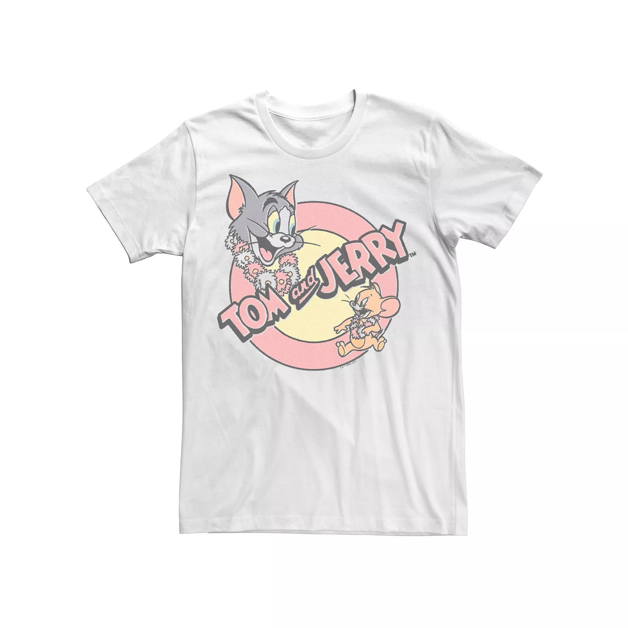 Men's Tom And Jerry Classic Logo Tee, Size: XXL, White Product Image