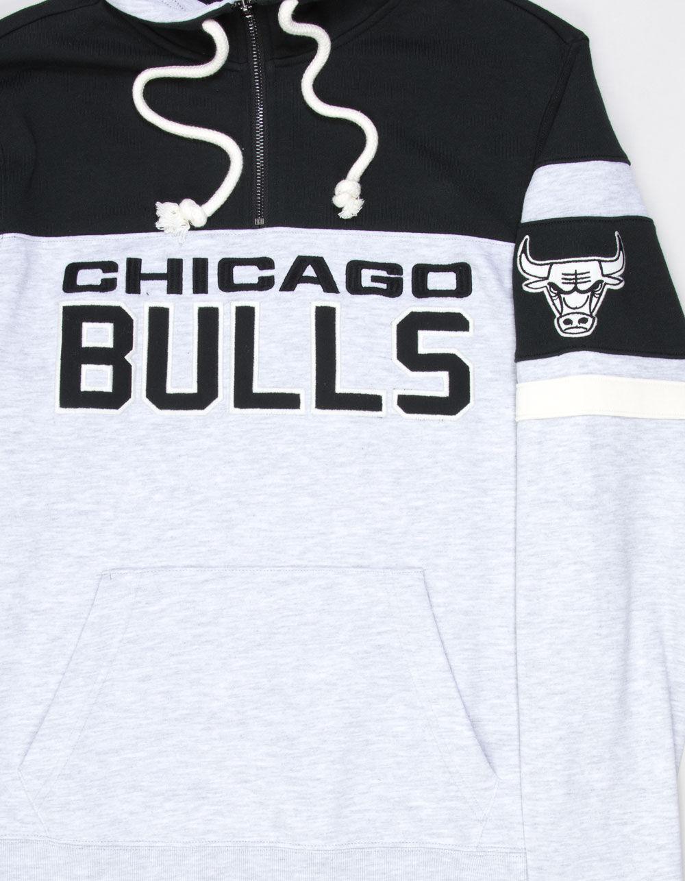 47 BRAND Chicago Bulls Mens Quarter Zip Sweatshirt - BLACK Product Image