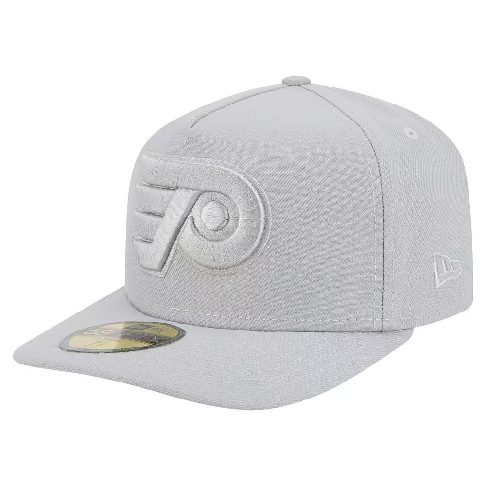 Men's New Era Gray Philadelphia Flyers Color Pack A-Frame 59FIFTY Fitted Hat, Size: 7 5/8, Fly Grey Product Image