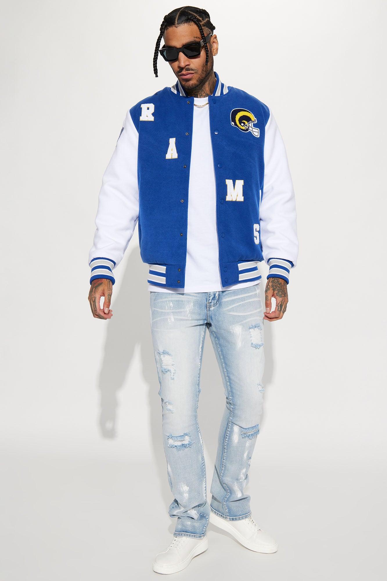 Rams Varsity Jacket - Blue/combo Product Image
