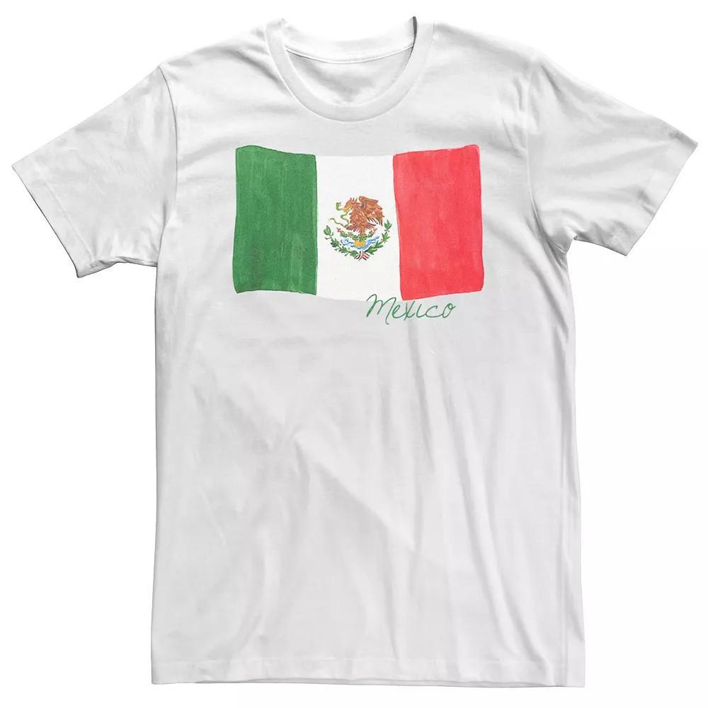 Big & Tall HHM Mexico Flag Watercolor Tee, Men's, Size: XXL Tall, White Product Image