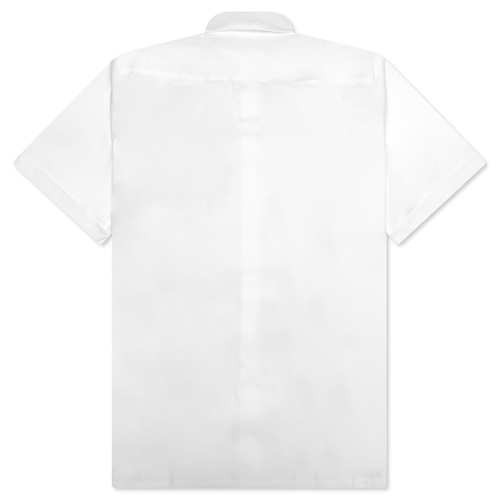 Short Sleeve Military Shirt - White Male Product Image