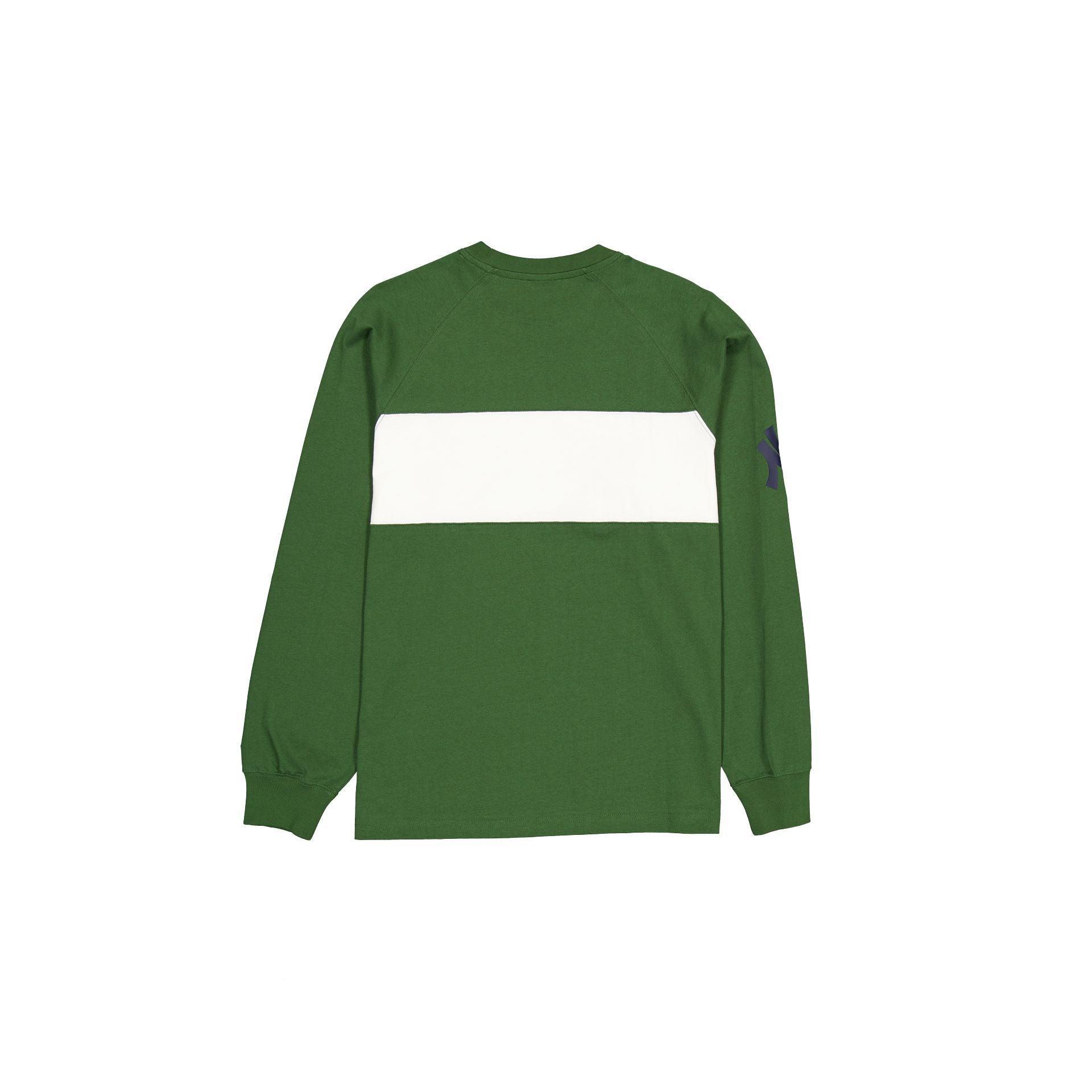 New York Yankees Color Block Dress Blues Long Sleeve T-Shirt Male Product Image