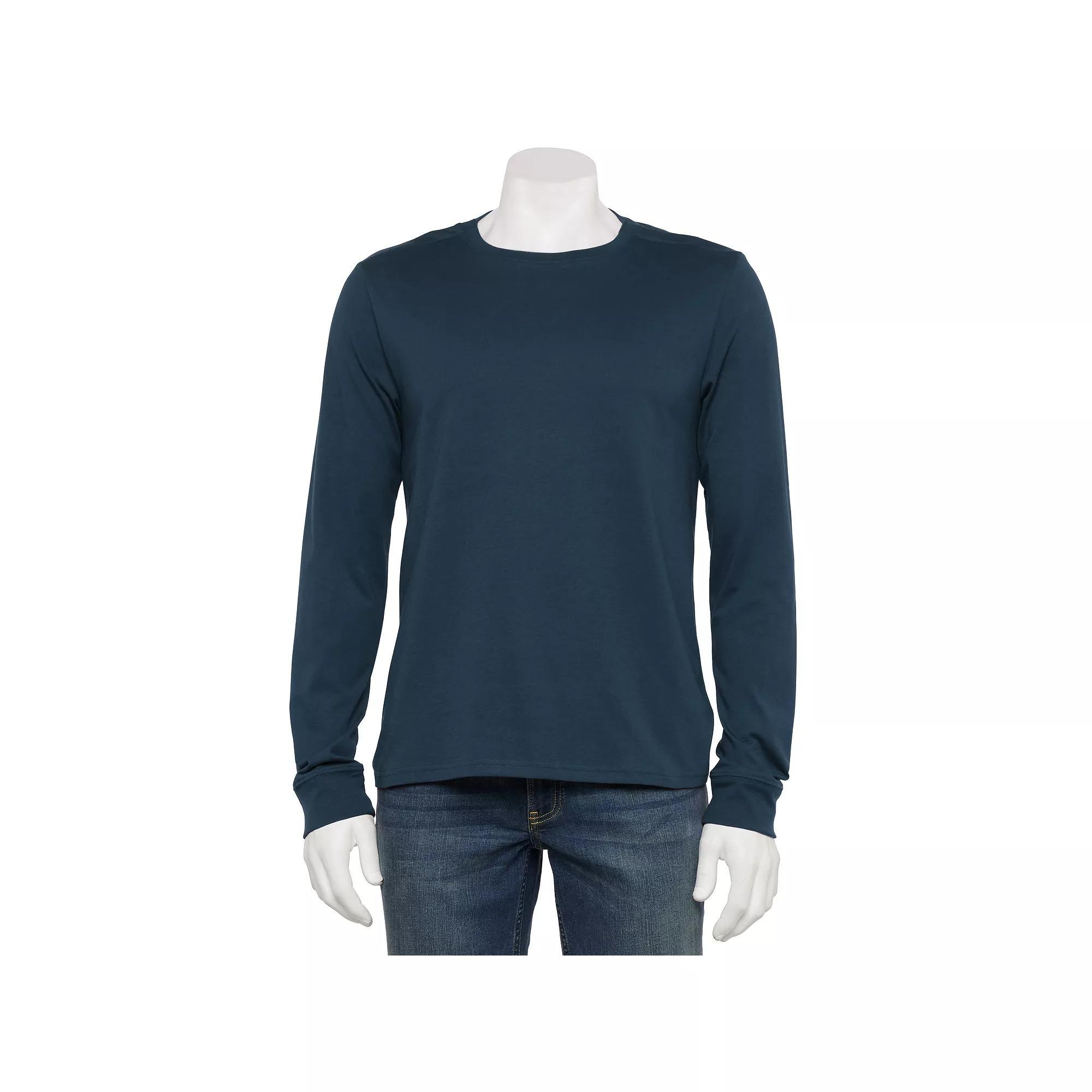 Men's Adaptive Sonoma Goods For Life® Easy Dressing Long Sleeve Crew Tee, Size: XL, White Product Image