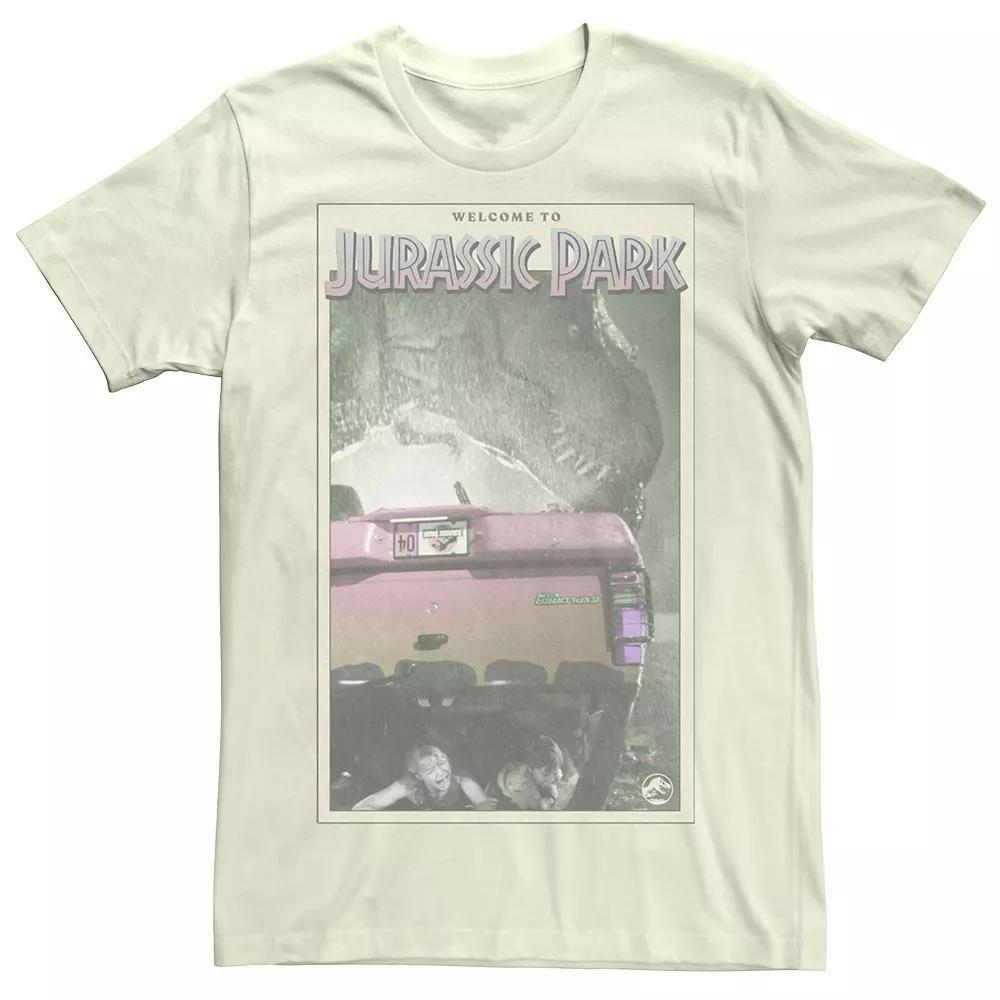 Men's Jurassic Park Iconic T-Rex Poster Tee, Boy's, Size: Medium, Natural Product Image
