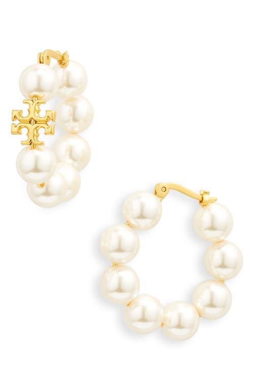 Kira Pearly Hoop Earrings Product Image