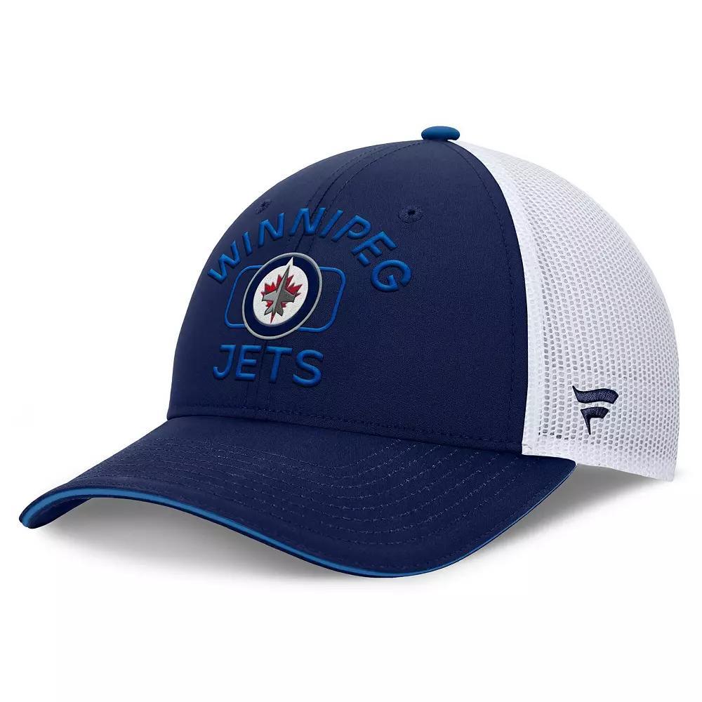Men's Fanatics Navy/White Winnipeg Jets Authentic Pro Rink Trucker Hat, Jts Blue Product Image
