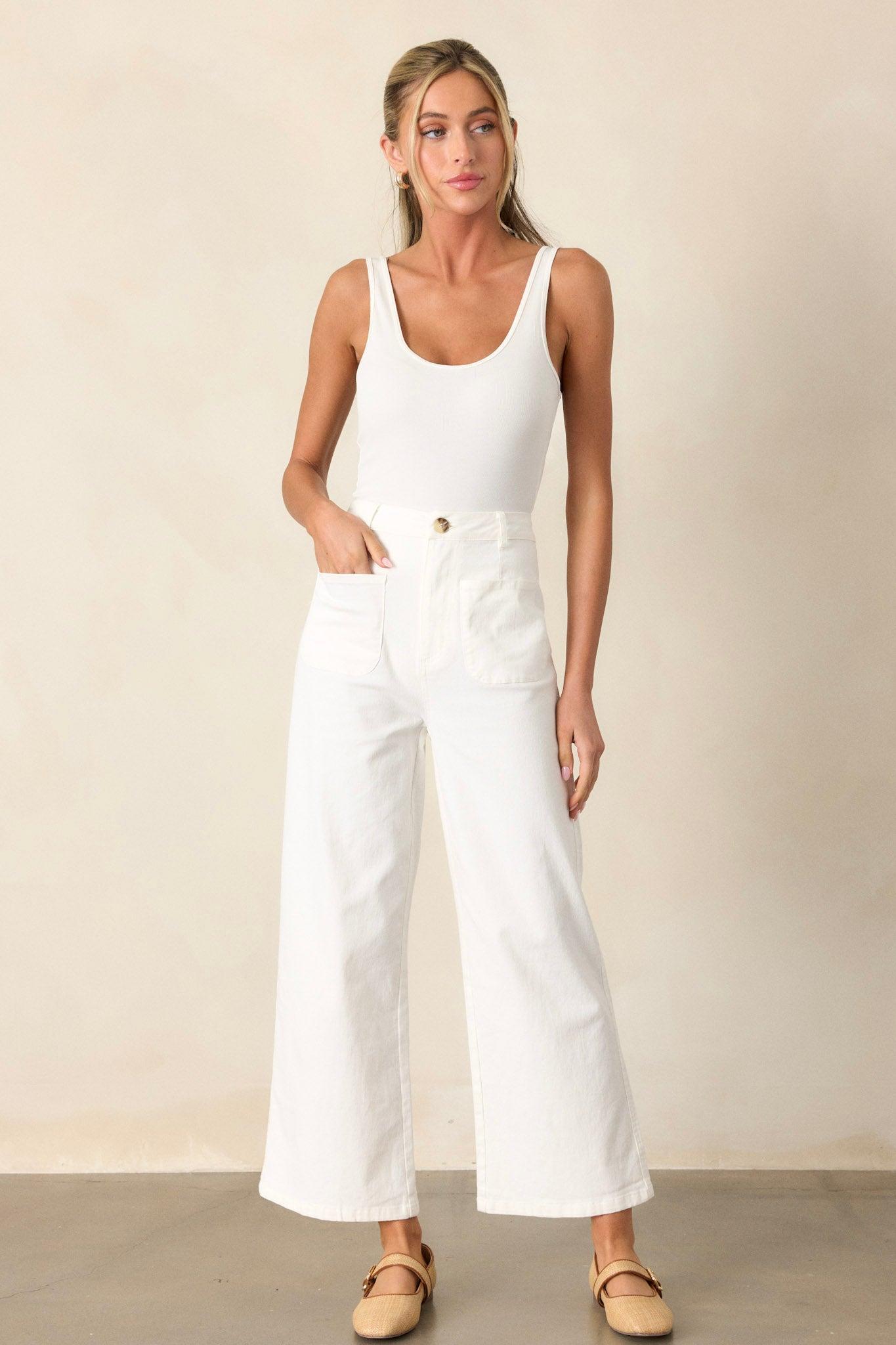 Tiny Temptations Cotton Blend White Bodysuit Product Image