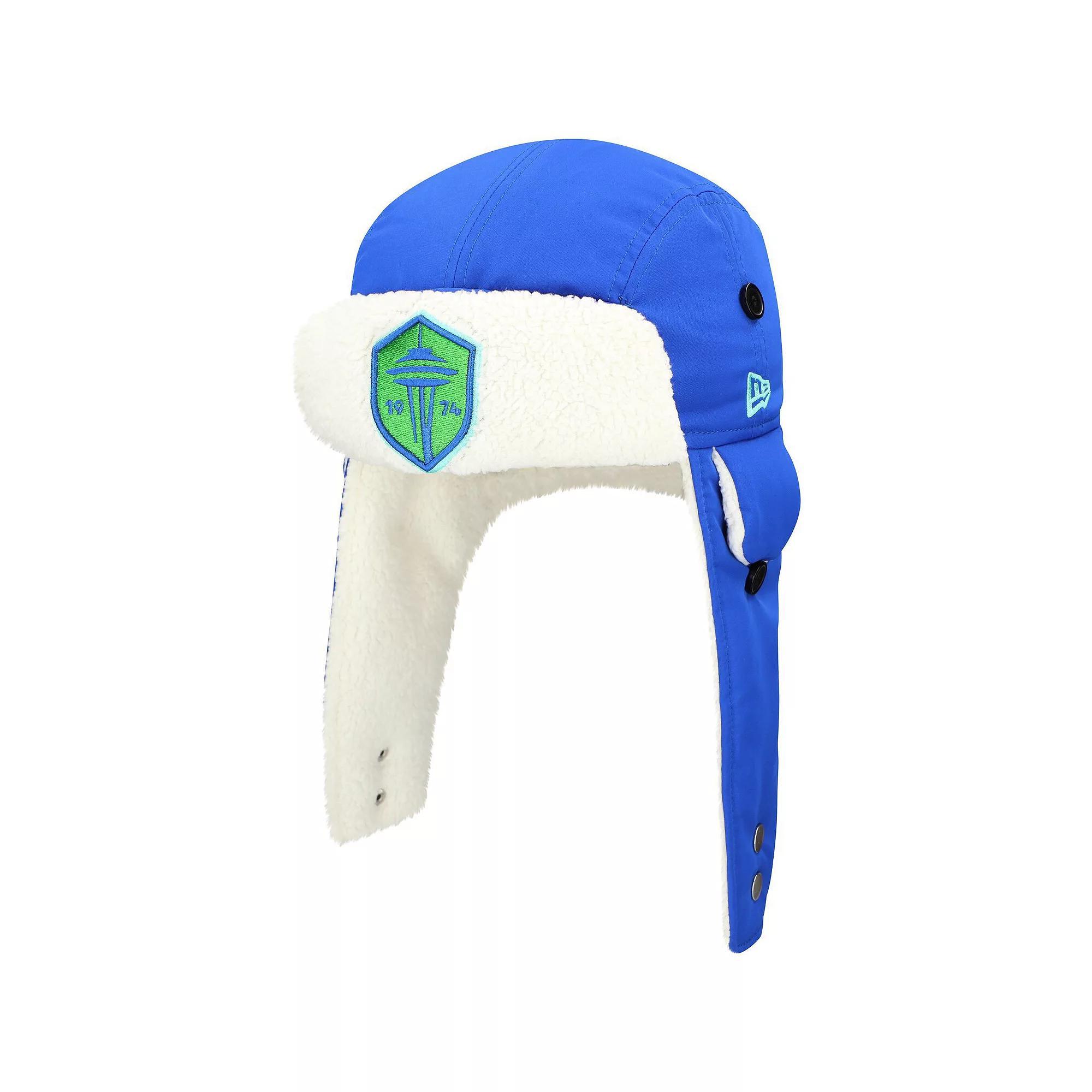 Mens New Era Seattle Sounders FC Trapper Knit Hat Product Image