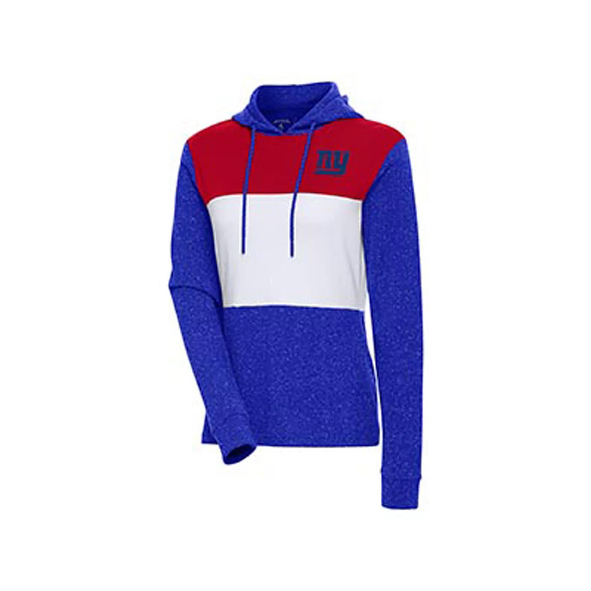 Women's Antigua Royal New York Giants Wicket Pullover Hoodie, Size: XL, Blue Product Image