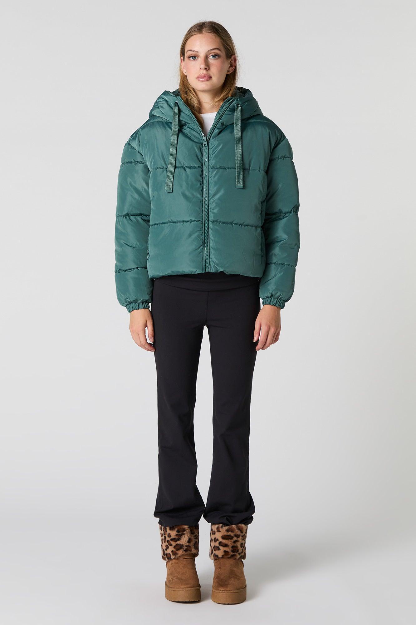 Drawstring Hood Puffer Jacket Female Product Image