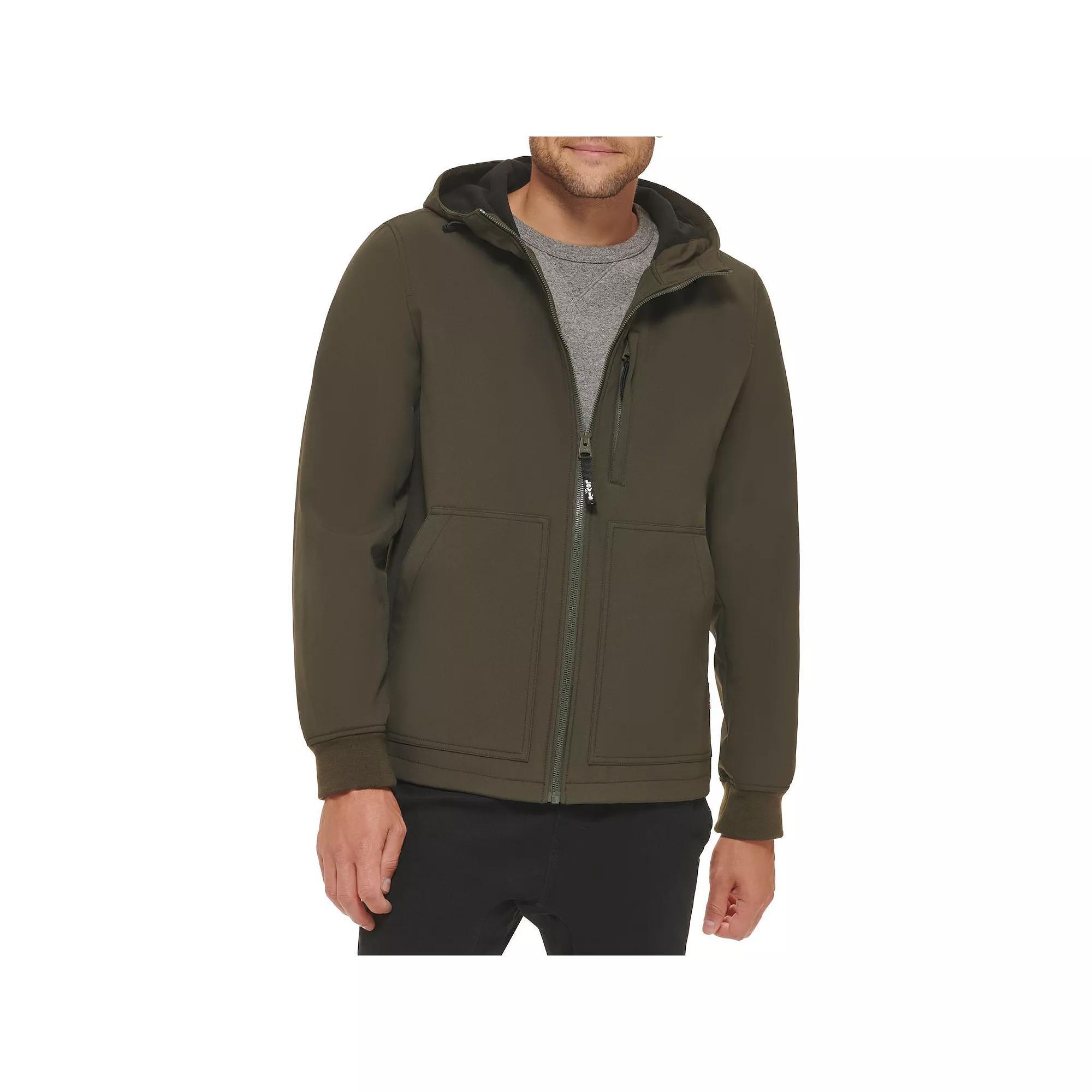 Men's Levi's® Softshell Utility Hooded Jacket, Size: XL, Green Product Image