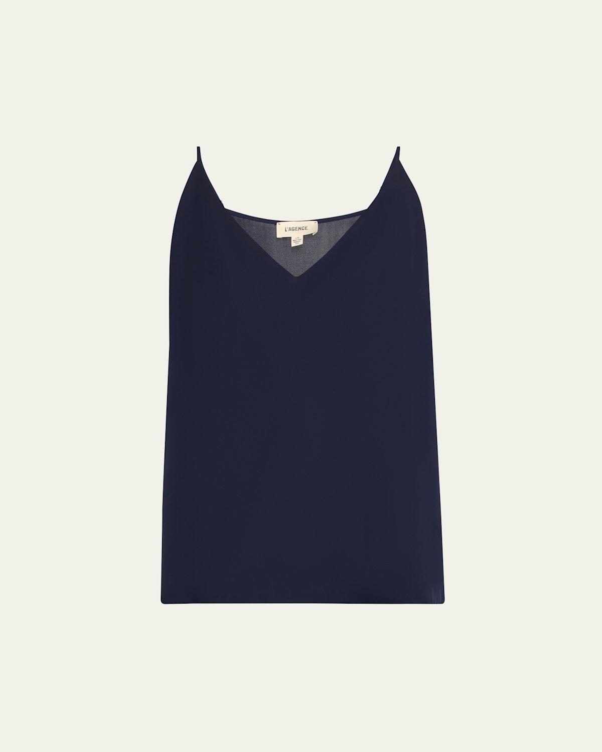 Gabriella Silk V-Neck Tank Product Image