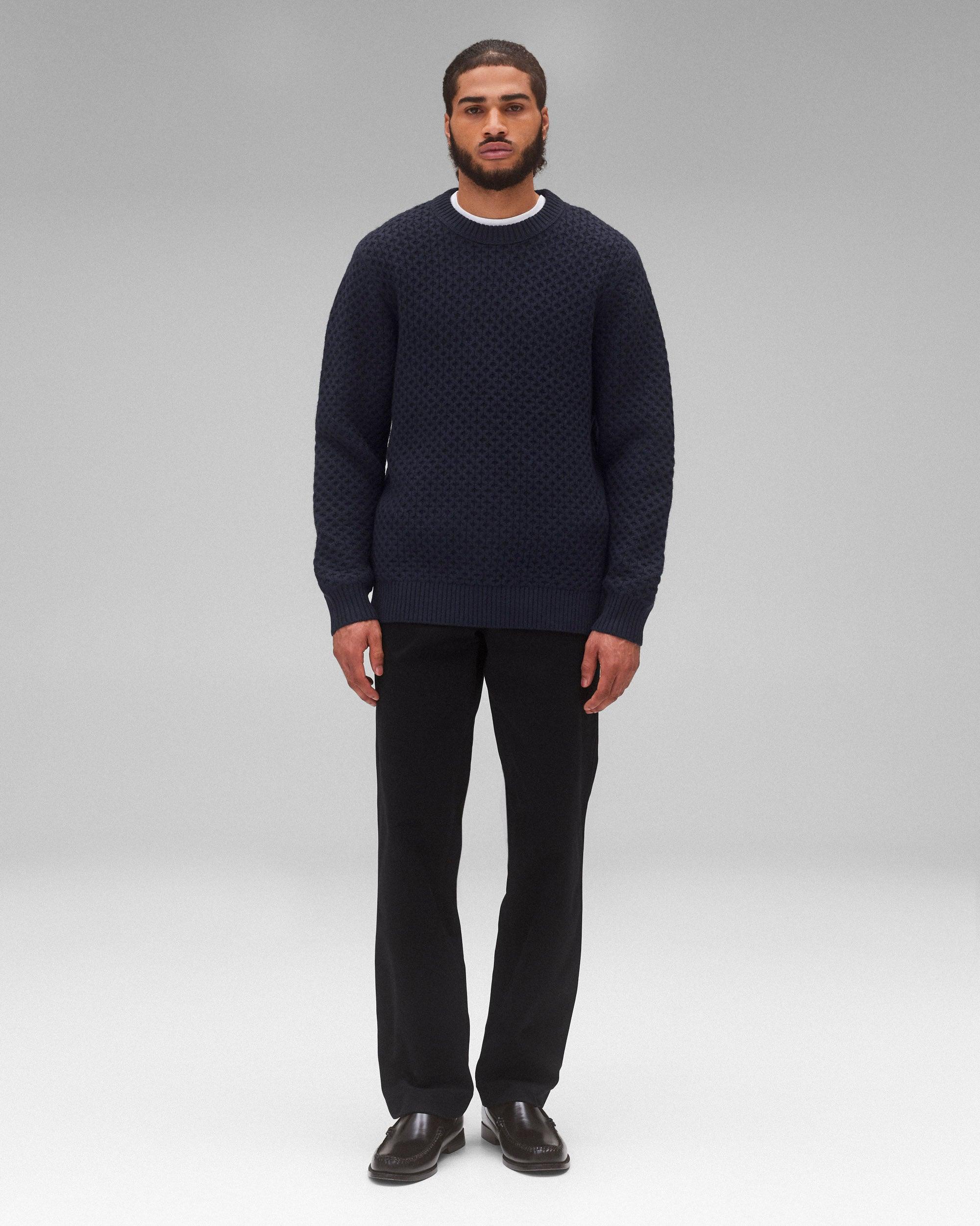 Merino Honeycomb Crewneck Male Product Image