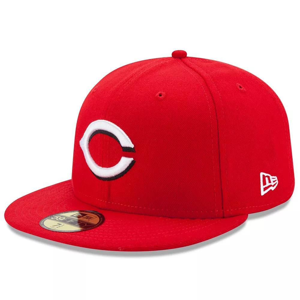Men's New Era Red Cincinnati Reds Home Authentic Collection On-Field 59FIFTY Fitted Hat, Size: 7 1/4, Red Red Product Image