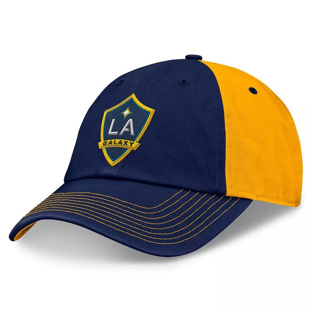 Men's Fanatics Navy/Gold LA Galaxy Iconic Blocked Fundamental Adjustable Hat, Blue Product Image