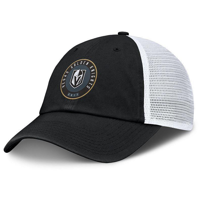 Mens Fanatics Black/White Vegas Golden Knights Averie Trucker Adjustable Hat Product Image