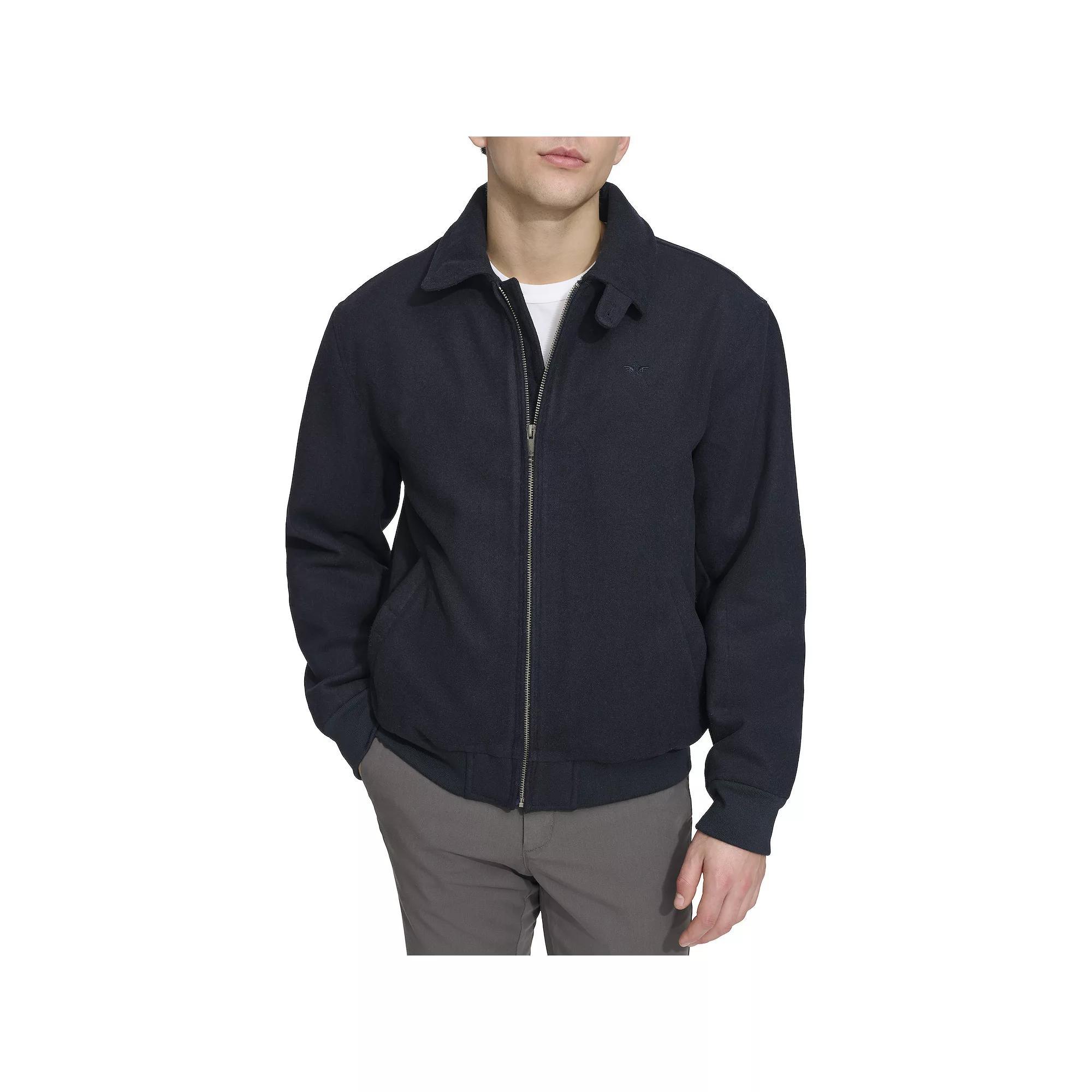 Men's Dockers® Wool Blend Bomber Jacket with Laydown Collar, Size: Large, Grey Product Image