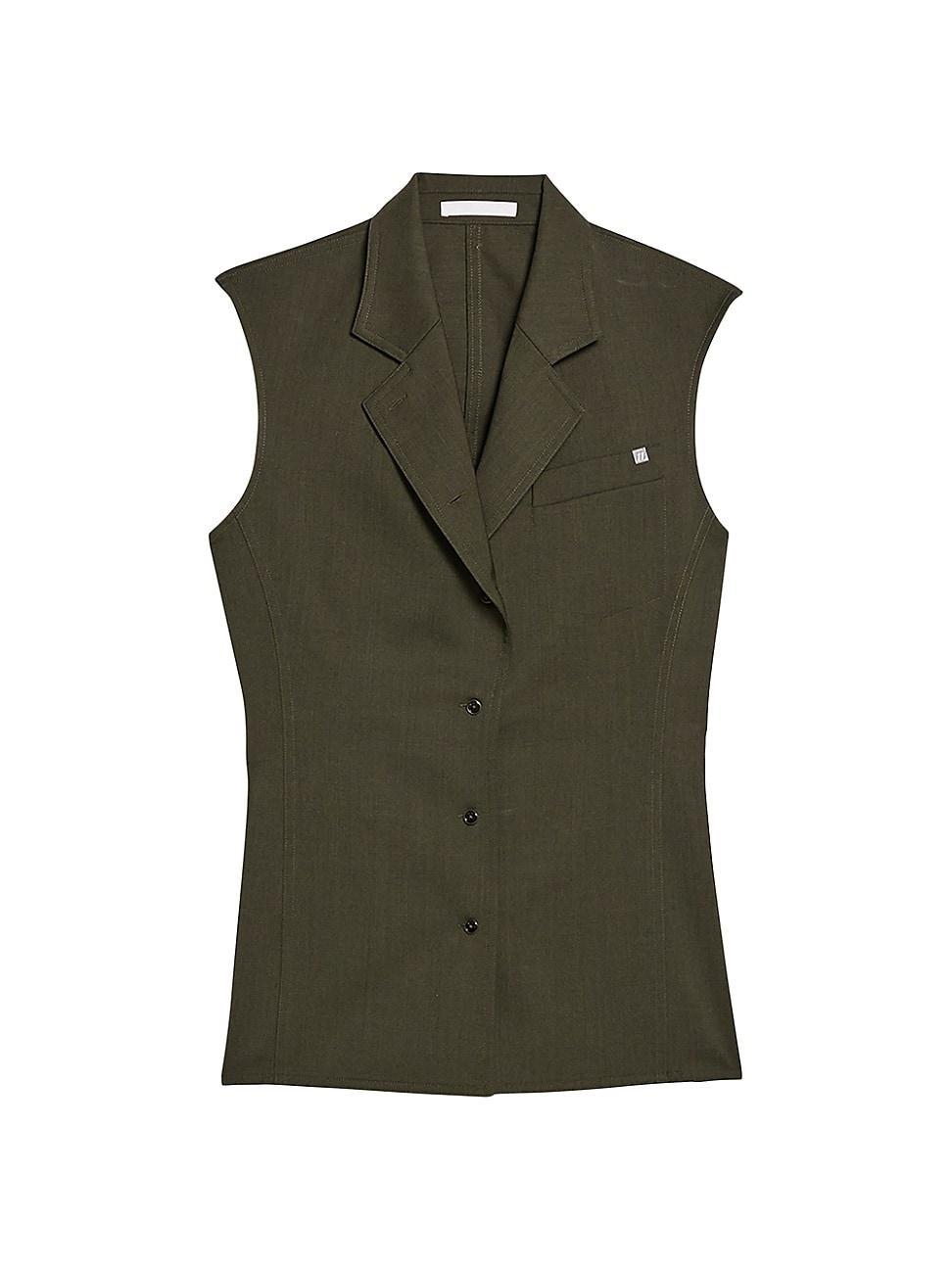 Womens Modest Wool Tailored Vest Product Image