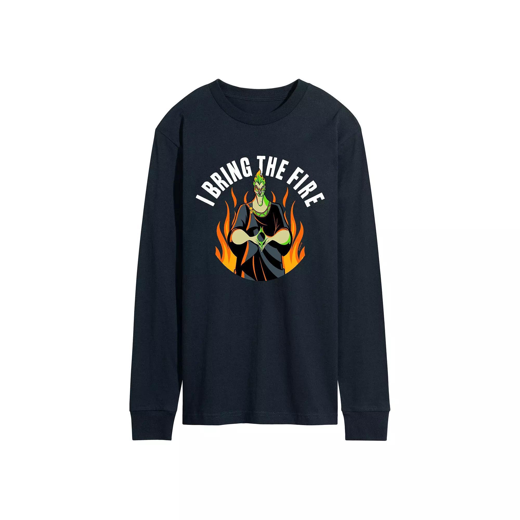 Disney Villains Mens Fire Hades Long Sleeve Blue Product Image