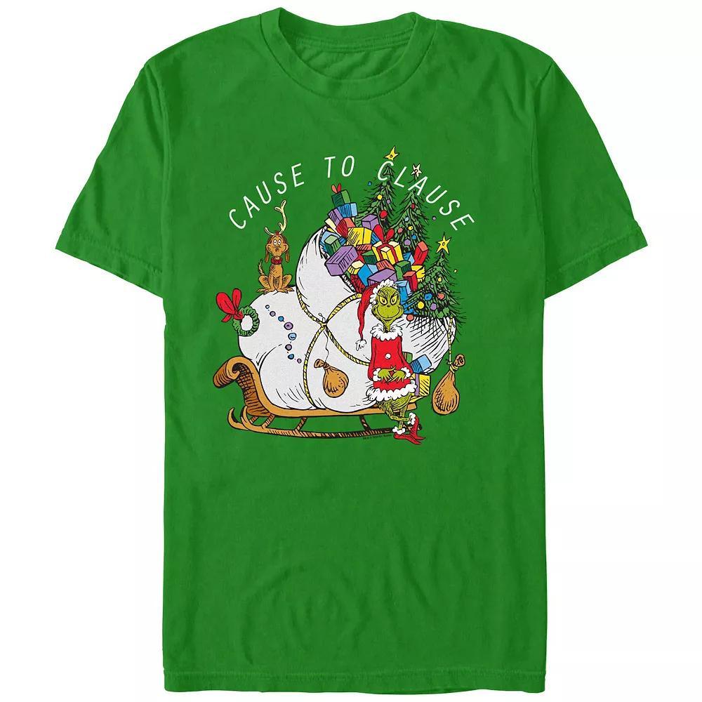 Men's Dr. Seuss Grinch Cause To Clause Graphic Tee, Size: XL, Kelly Product Image