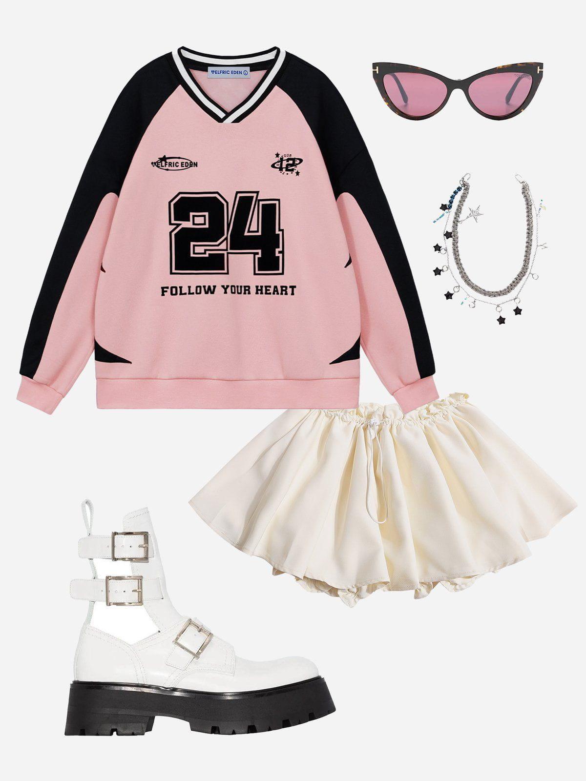 Aelfric Eden Color Blocking Racing Sweatshirt Product Image