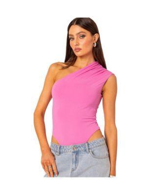 Edikted Womens Tabby Gathered One Shoulder Bodysuit Product Image