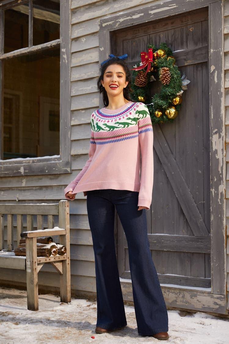 Retro Charm Raglan Sweater Product Image