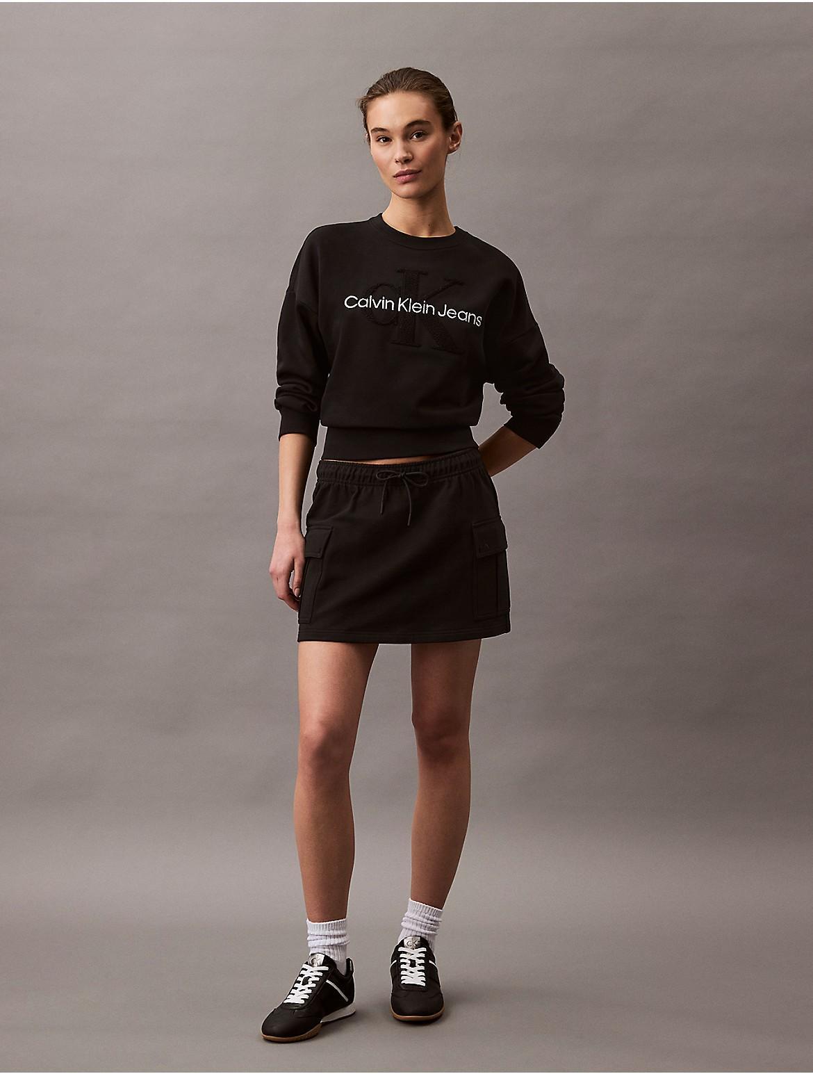 Calvin Klein Women's Archive Terry Cargo Skirt - Black - XL Product Image