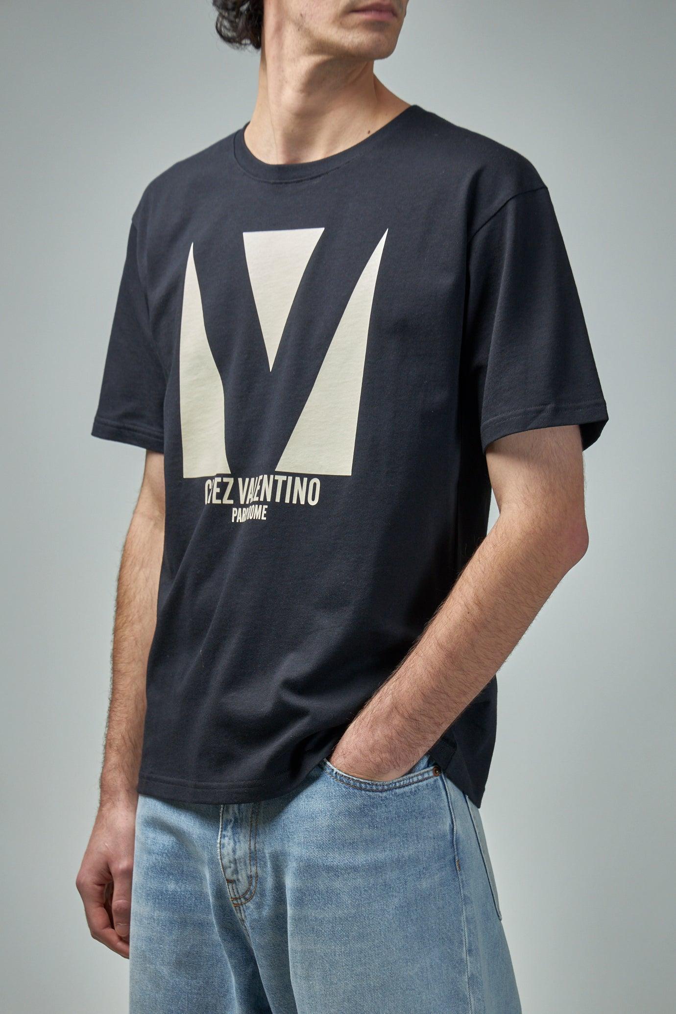 VALENTINO Crew Neck Short Sleeves T-shirts In Black Product Image